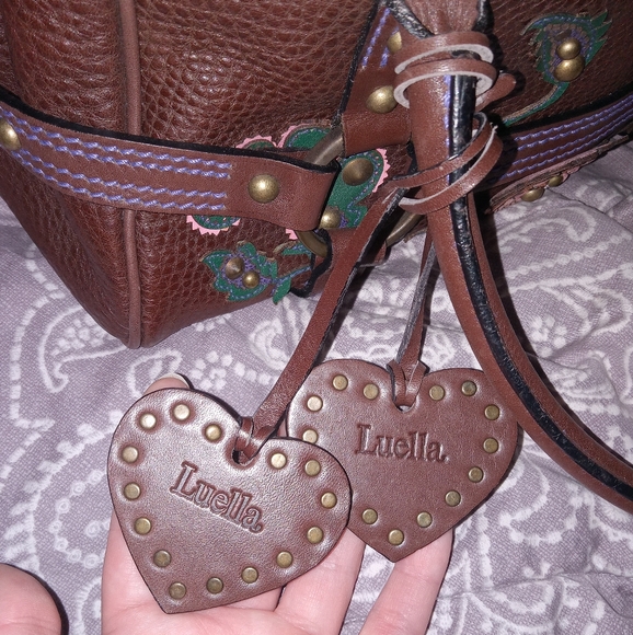 NEW $1200 Luella Bartley Punk Rose Baby Gisele bag with Applique w/FLAW - Picture 8 of 16